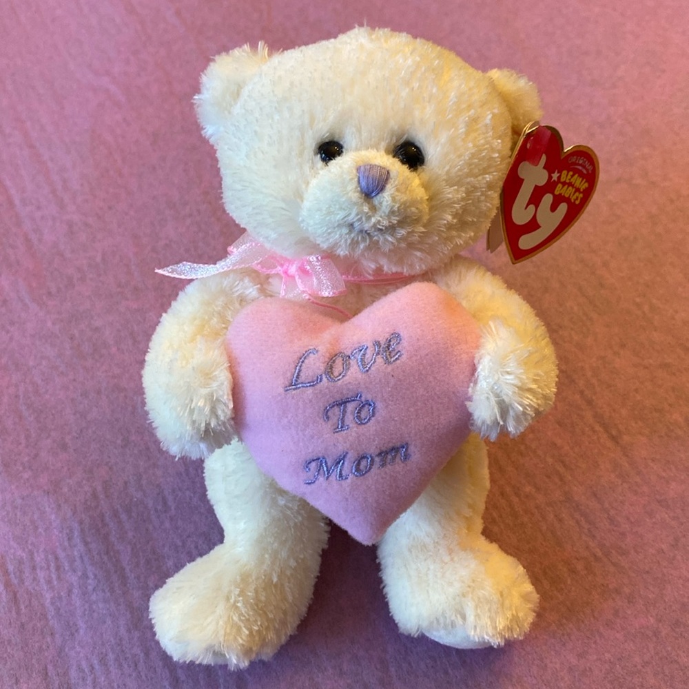 TY Beanie Baby My Mom the Bear Stuffed Animal Plush NWT. Vintage